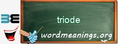 WordMeaning blackboard for triode